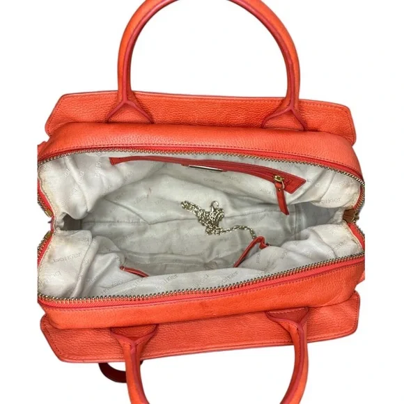 Botkier red Orange Leather Handbag satchel quiet luxury crossbody purse - Picture 7 of 11